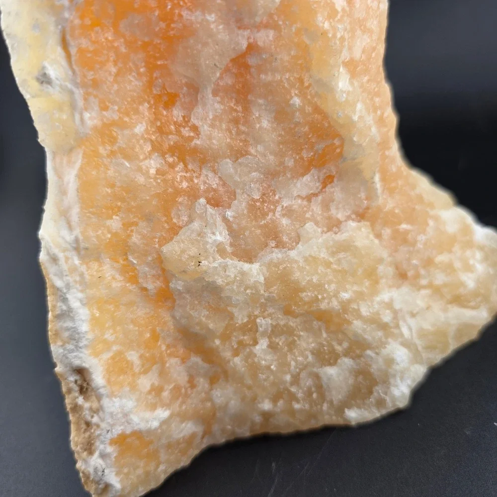 Orange‎ Calcite Bookend Natural Crystal Mineral Specimen Display Hecho En Mexico